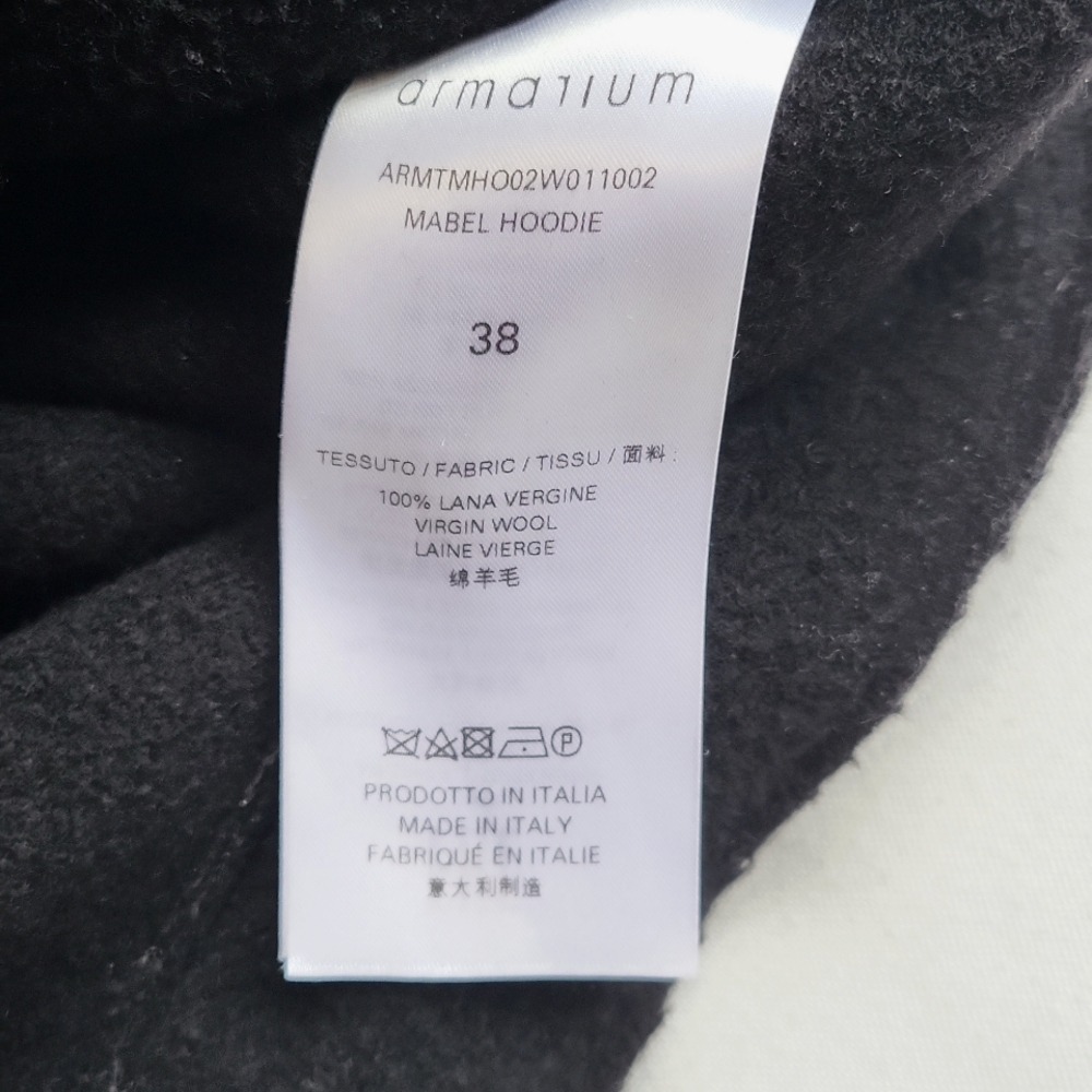 NWT$1290 ARMARIUM MABEL BOXY WOOL HOODIE Oversized Sweatshirt Sz 38 S-M (4-6) - Picture 12 of 16